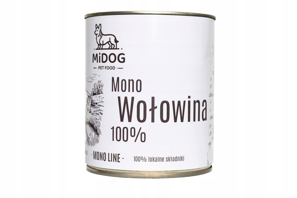 MiDOG WET MONOPROTEIN DOG FOOD 100% BEEF 850G