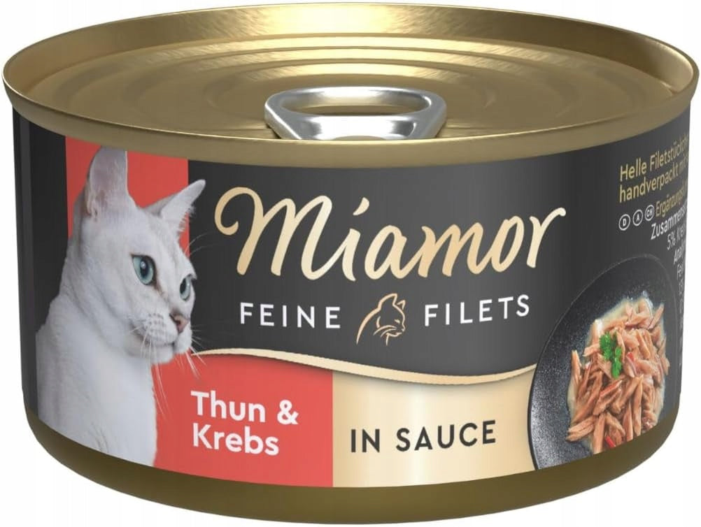 Miamor Feline Filets Wet Cat Can in SAUCE TUNA CRAB can 85g