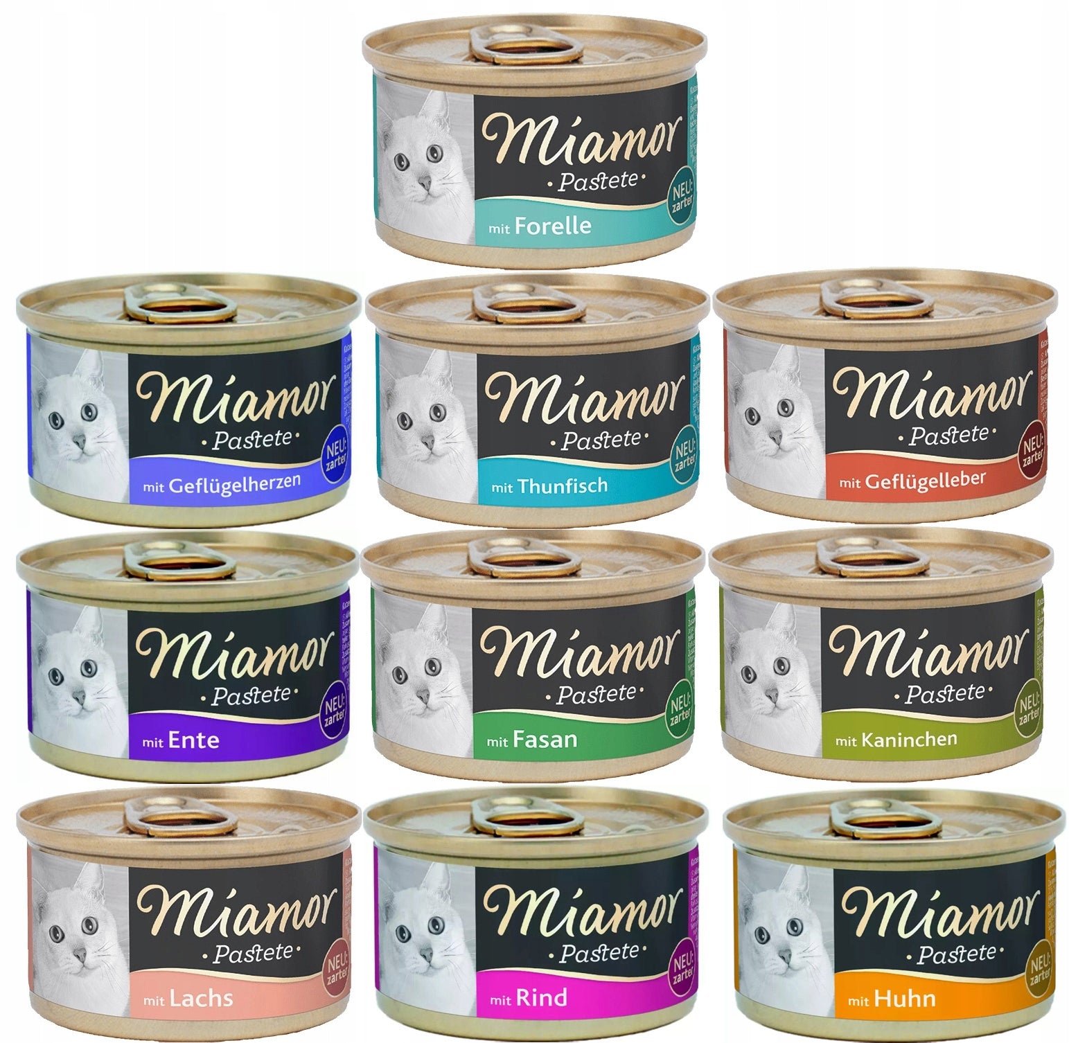 Miamor PASTETE (paste) | MIX OF FLAVORS 10 x 85g Brand Miamor