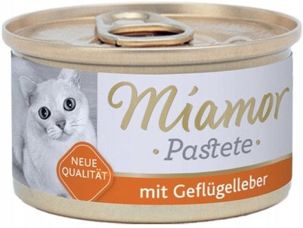 Miamor Pastete grain-free wet cat food in can poultry liver 85g Manufacturer code 42017110