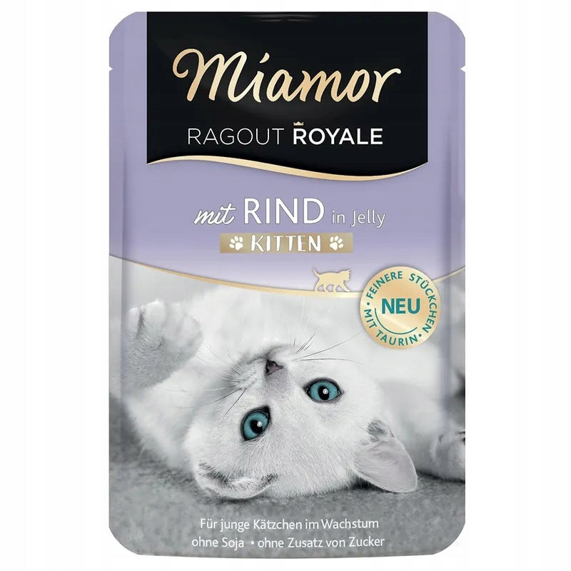 Miamor Ragout Royale Kitten, Beef Cat Food, 100g
