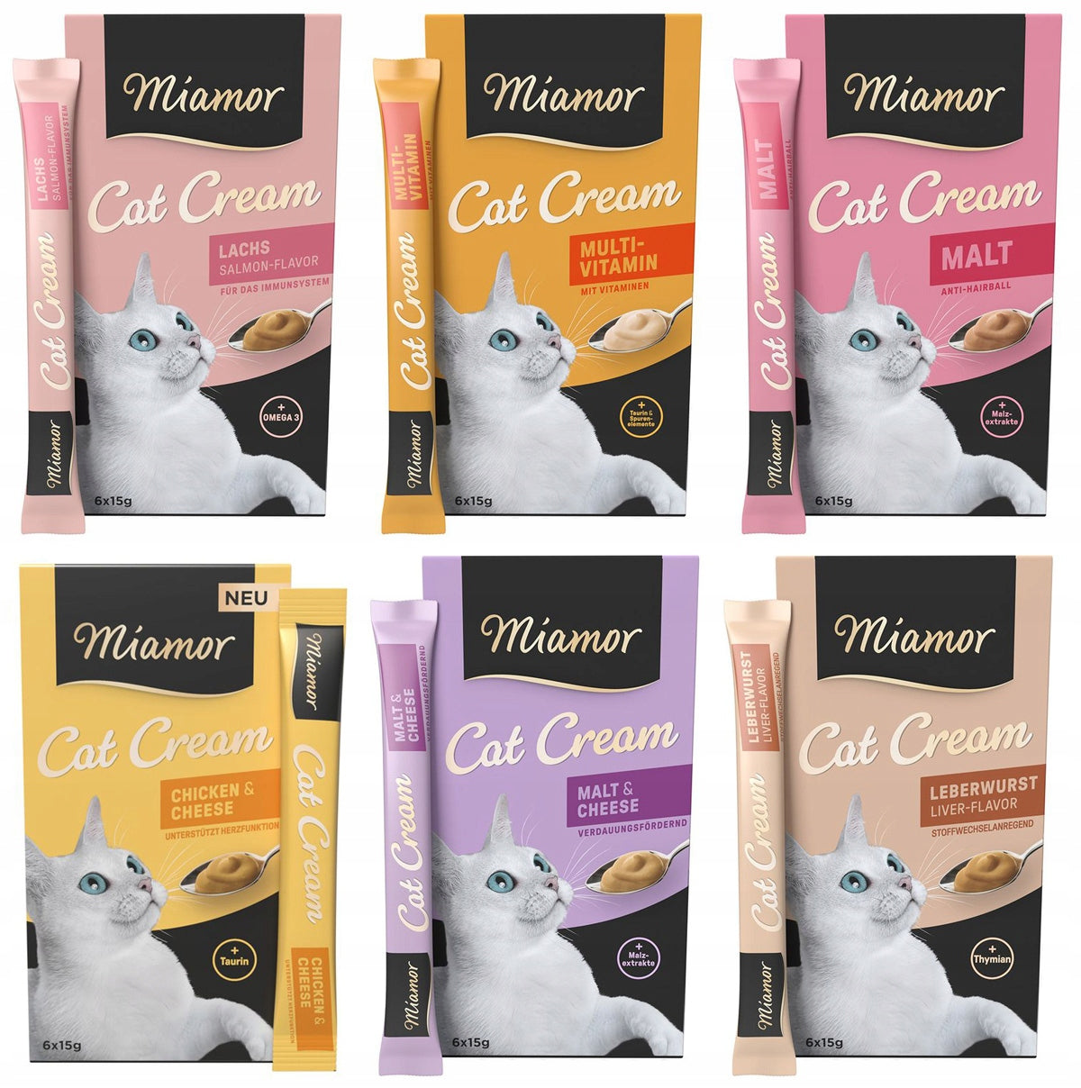 Miamor paste MIX OF FLAVORS for cats 36 SACHETS x15g