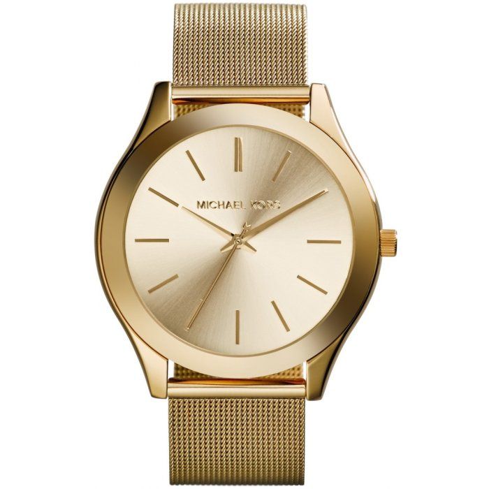 Michael Kors Slim Runway MK3282 – Golden Elegance and Minimalism!