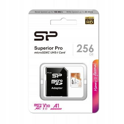 Micro SD Card microSD 256GB Silicon Power 100MB/s 4K V10
