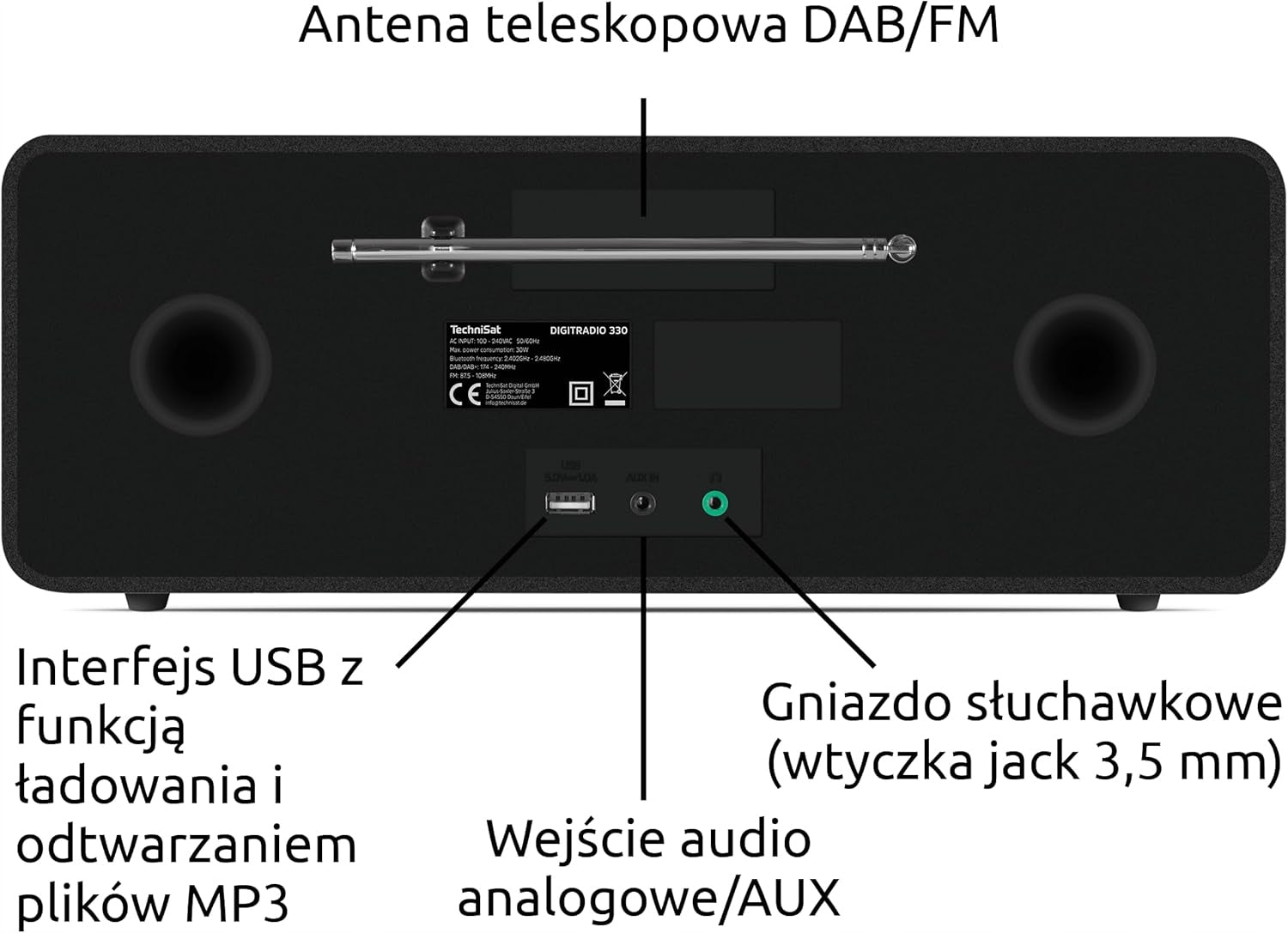 Micro Tower Radio Speaker CD Player Bluetooth DAB+ TechniSat PREMIUM Brand TechniSat
