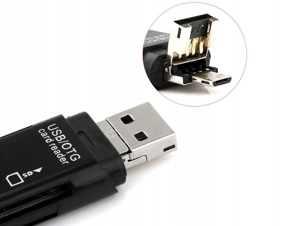 MicroSD and SD Card Reader MicroUSB USB USB-C Type-C Kind universal
