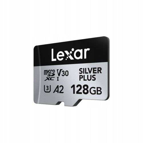 MicroSDXC Memory Card Lexar SILVER PLUS 128 GB UHS-I U3 V30 A2 Manufacturer code LMSSIPL128G-BNANG
