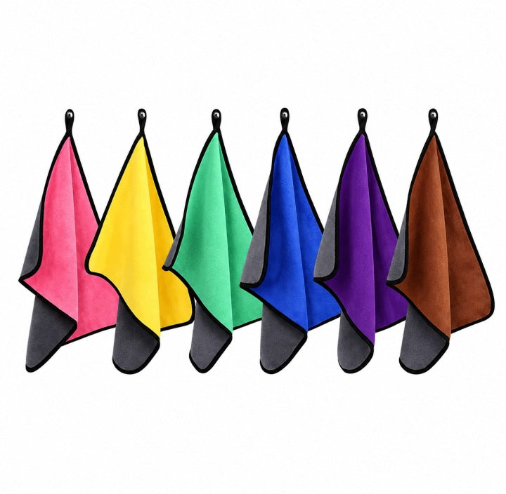 Microfiber 30x30 cm MIX Colors Window and Kitchen Car Cloth 6pcs