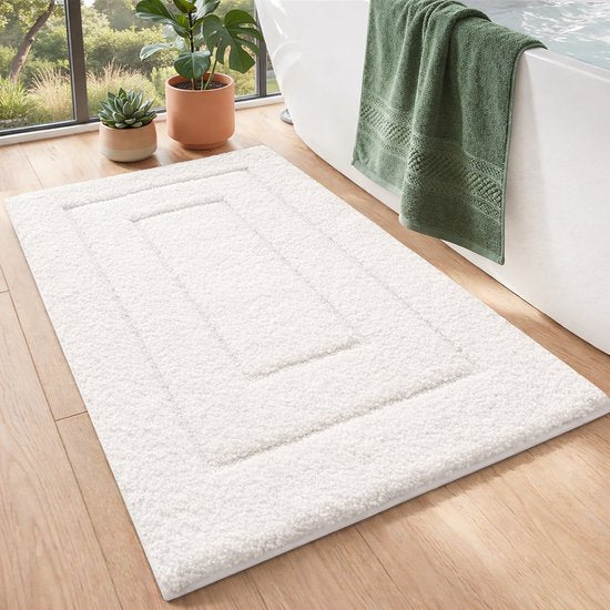 Microfiber Absorbent Bathroom Rug 80x50 cm Non-Slip Thickness 16 mm