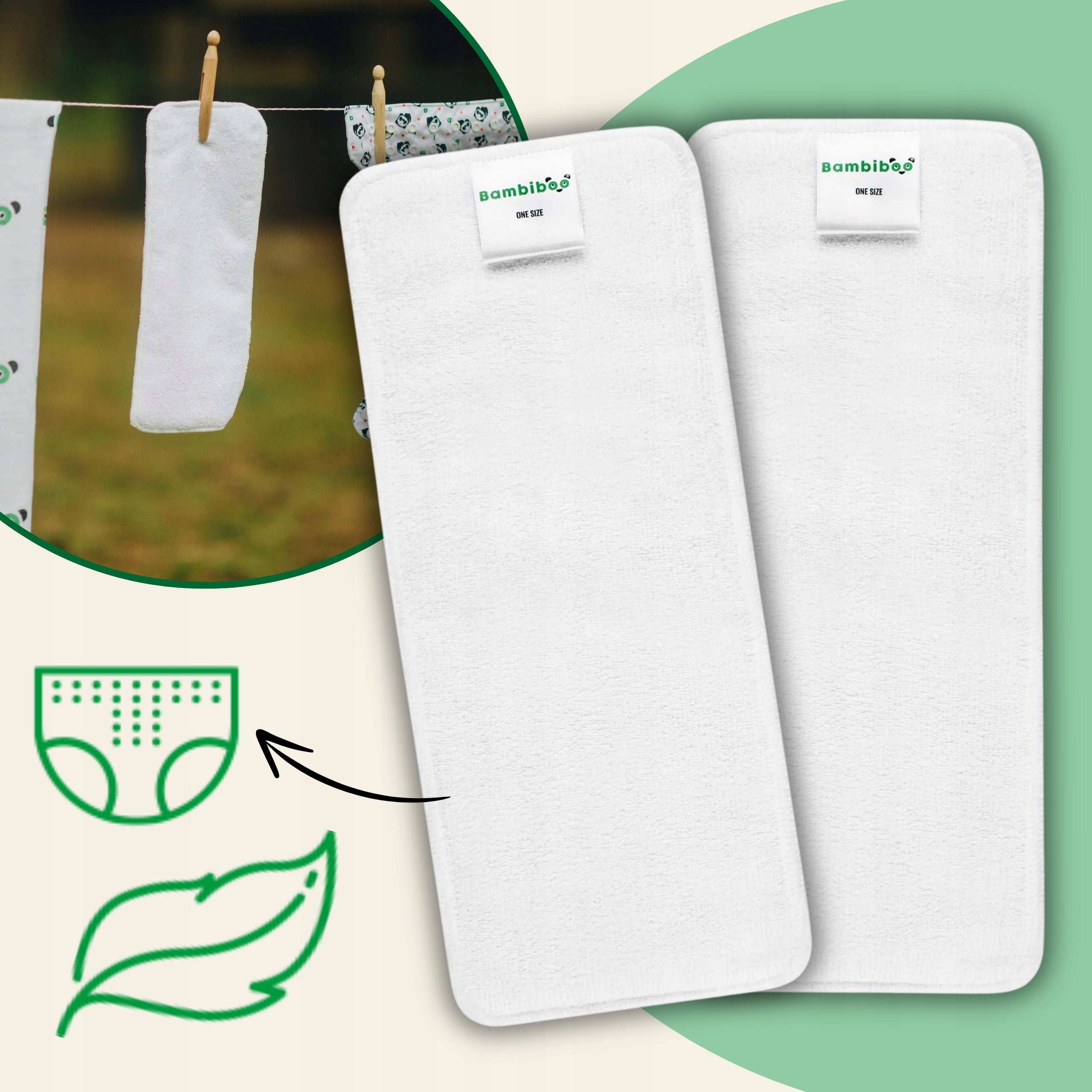 Microfiber Absorbent Cartridges for Reusable Diapers 2 Pack Bambiboo EAN (GTIN) 5906395106370