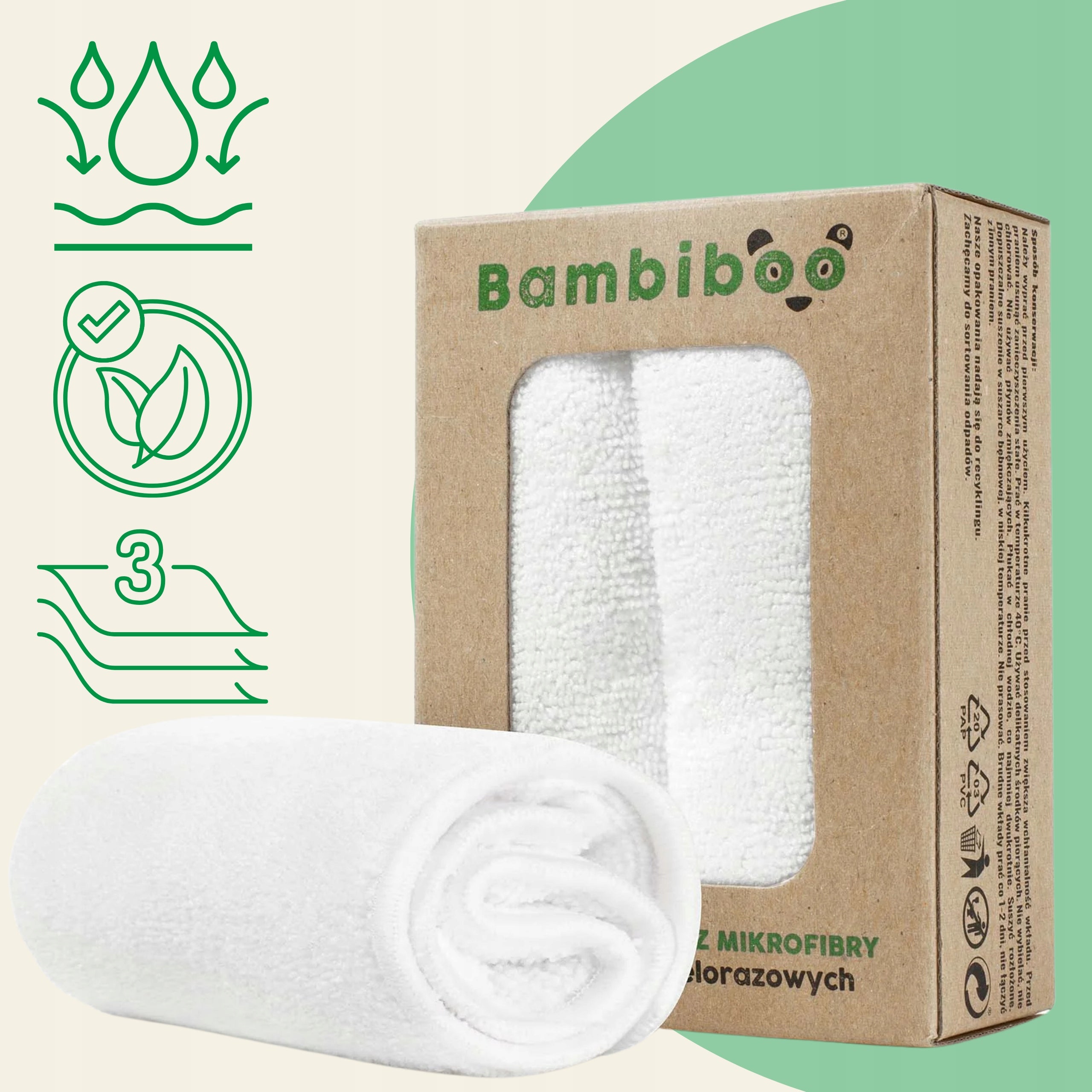 Microfiber Absorbent Cartridges for Reusable Diapers 2 Pack Bambiboo Manufacturer code 336098