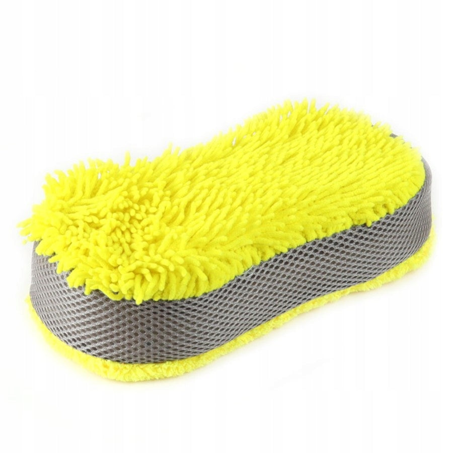 Microfiber Car Wash Sponge Yellow Tassel Insect Mesh