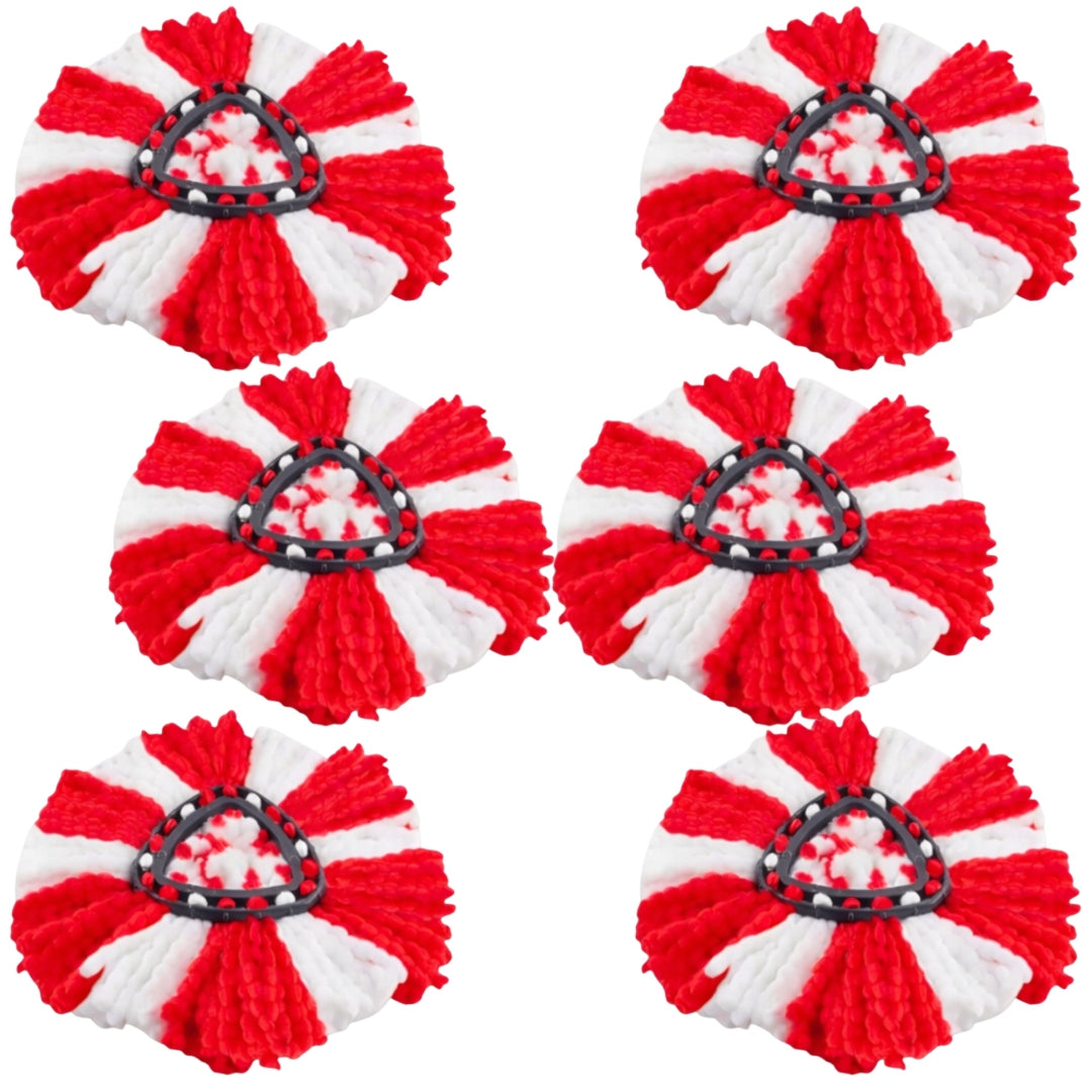 Microfiber Cartridges 6 Pcs for Turbo Rotary Mop Tip REPLACEMENT MOP