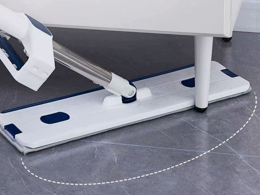 Microfiber Flat Mop with Squeegee Folding Bucket for Floors Brand Rozz