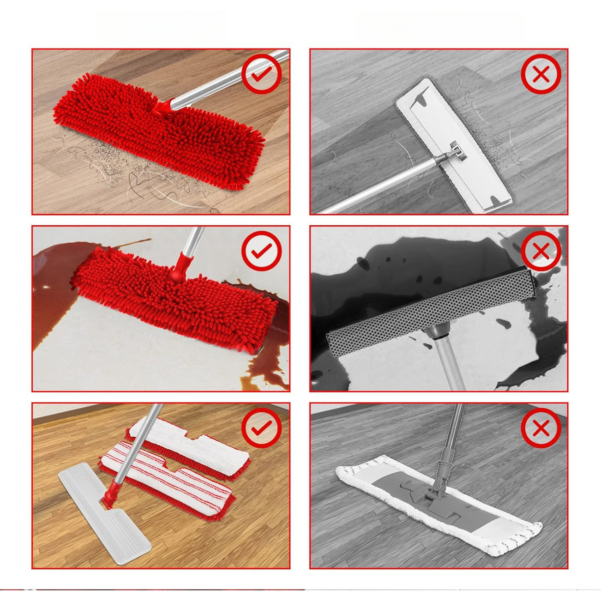 Microfiber Floor Mop Wet Replacement Refills for All Floors Packaging status original