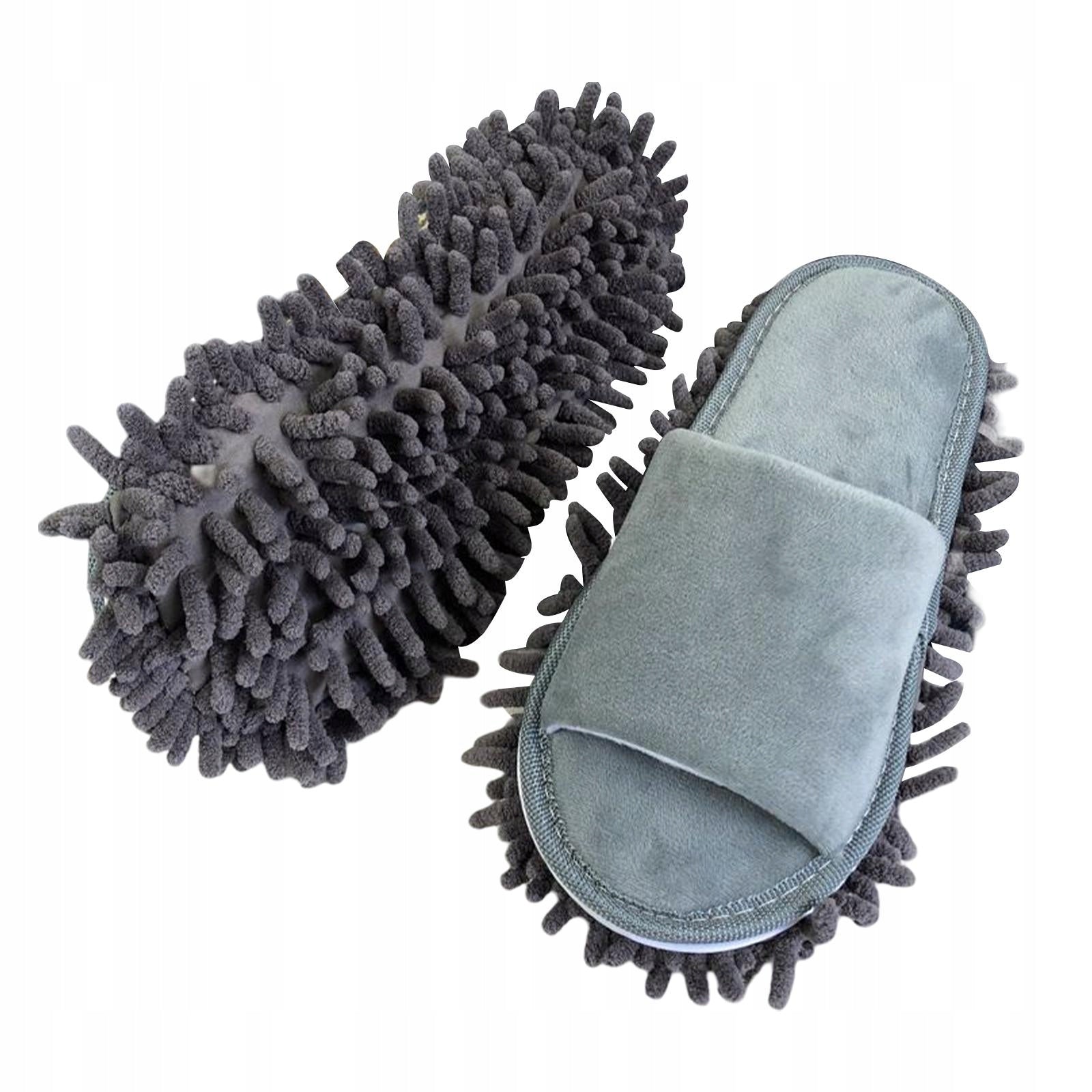 Microfiber Mop Slippers Practical Men Women Household Washable Open Gray Packaging status original