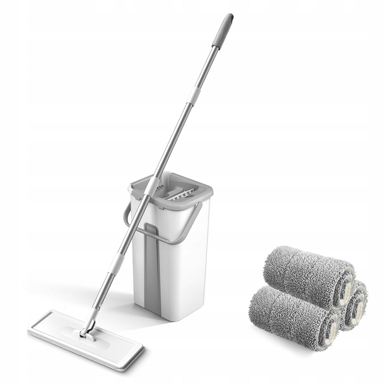 Microfiber Mop with Bucket Floor Cleaning Mop for Floor Squeezed Without