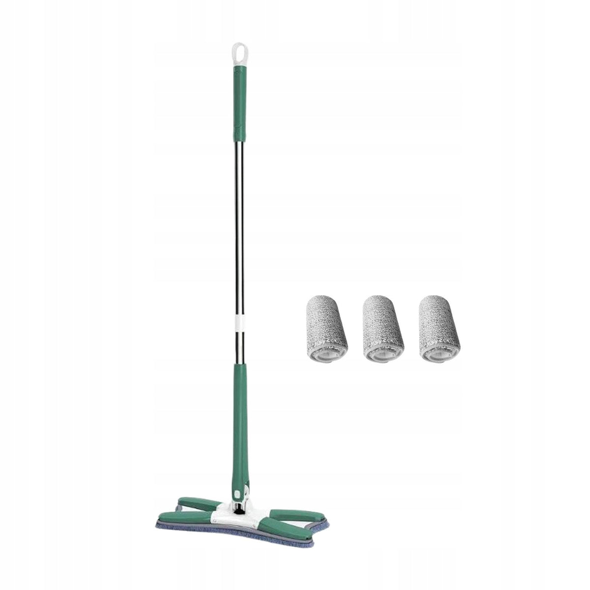Microfiber Mops Microfiber Hardwood Floor Mop 3 Reusable Green and White