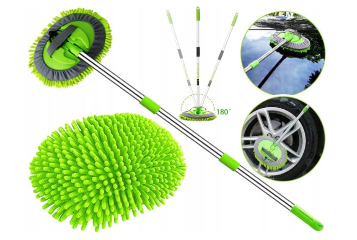 Microfiber Telescopic Brush Mop Sponge 2in1 Car Washer 3 Mop Packaging status original