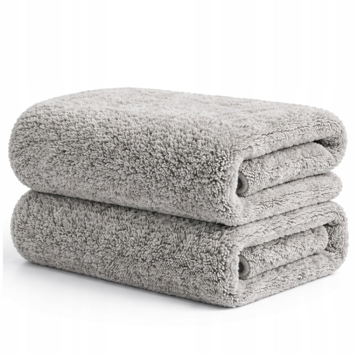 Microfiber Towel Grey Set of 2pcs Cloth 30x40cm Cloth Soft Packaging status original