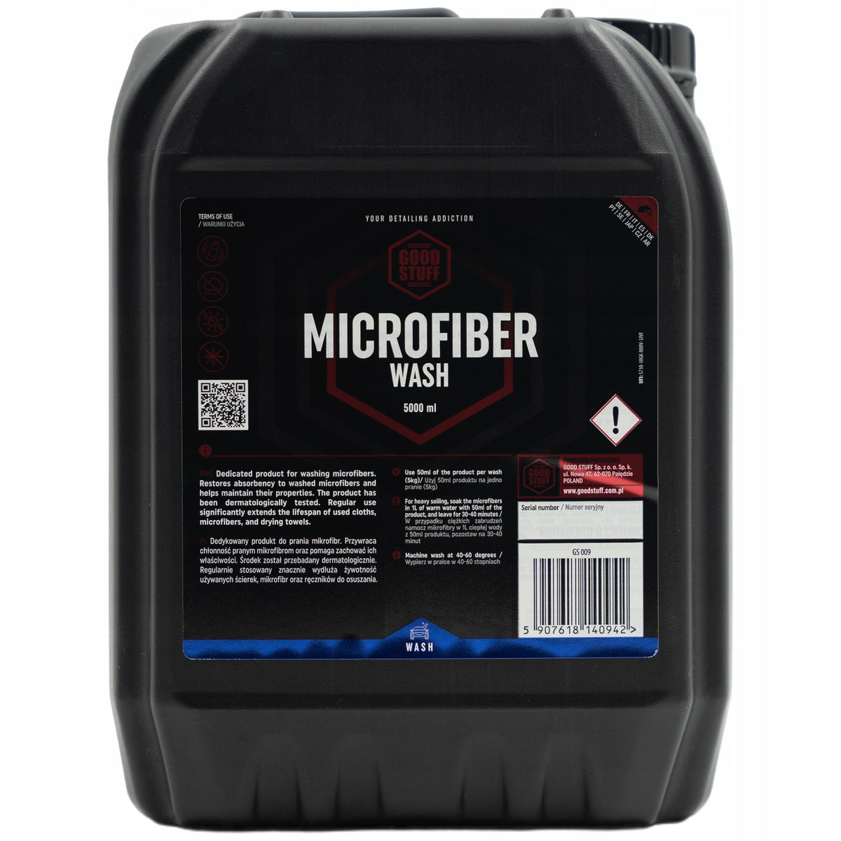 Microfiber Washing Liquid GOOD STUFF MICROFIBER WASH 5L Restores Absorbency
