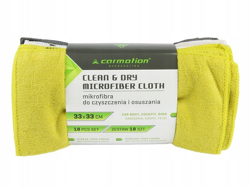 Microfiber cloth cloths universal 33x33cm set of 18pcs. Manufacturer code 58739