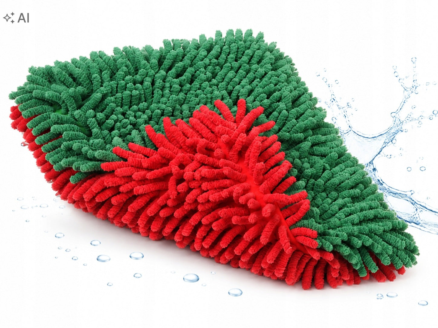 Microfiber sponge for cleaning double-sided VIKAN detailing