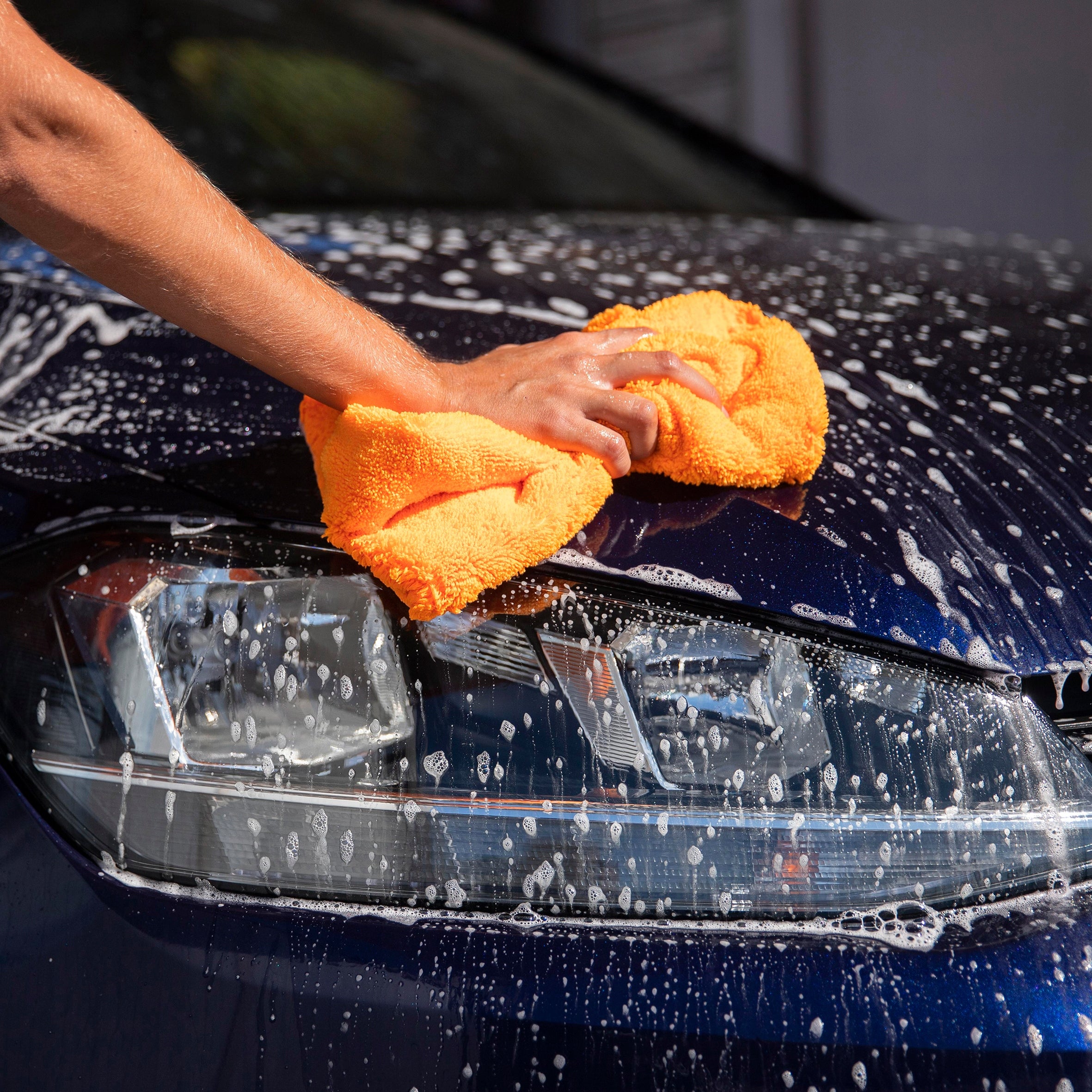 Microfiber towel for drying the car 90x60 cm Printlook orange 800 gsm EAN (GTIN) 5906843242926