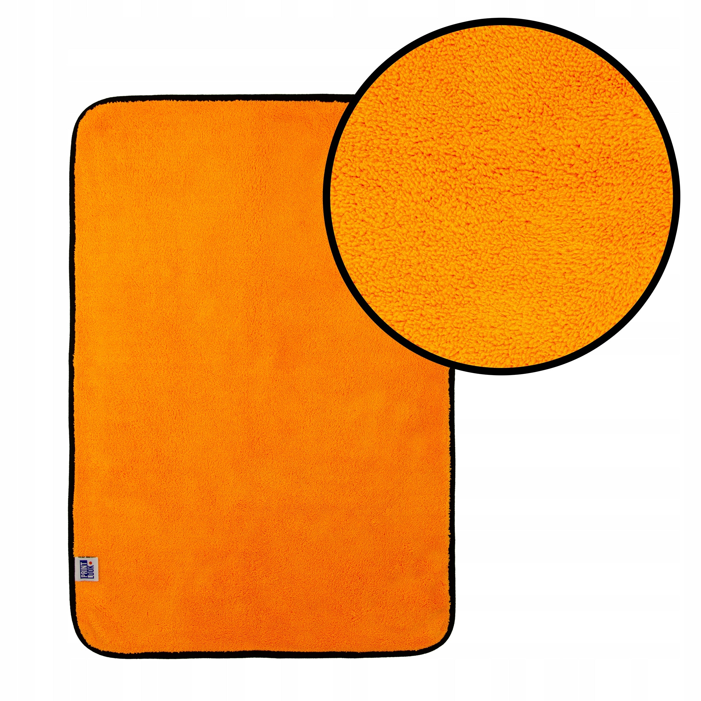 Microfiber towel for drying the car 90x60 cm Printlook orange 800 gsm Manufacturer code Ręcznik do osuszania lakieru - pomarańczowy