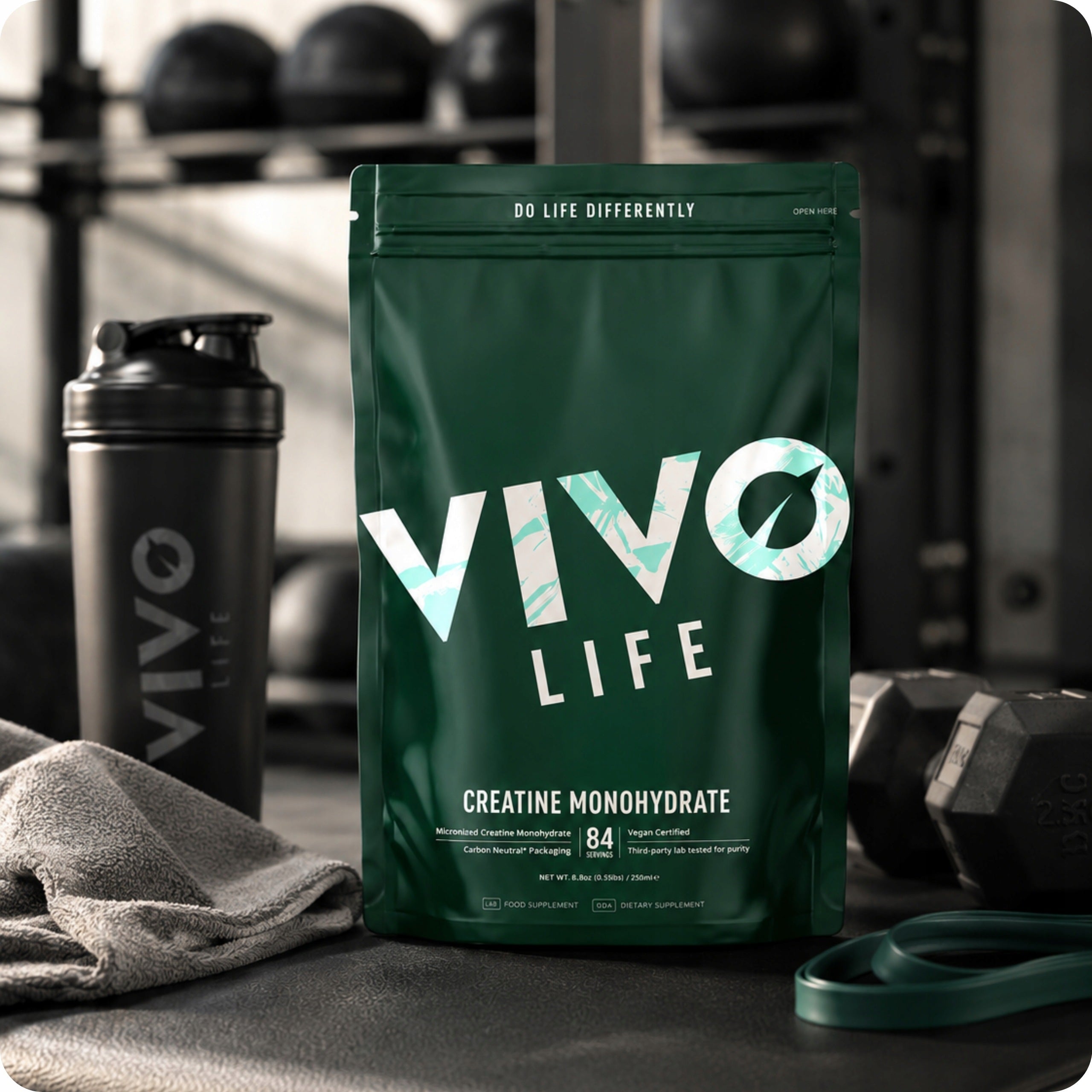 Micronized Creatine Monohydrate Vivo Life Vegan Creatine 252g/84portions Packaging status original