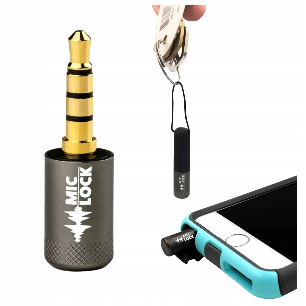 Microphone Blocker Phone Eavesdropping Lock Mic-Lock 3.5 mm Jack Grey