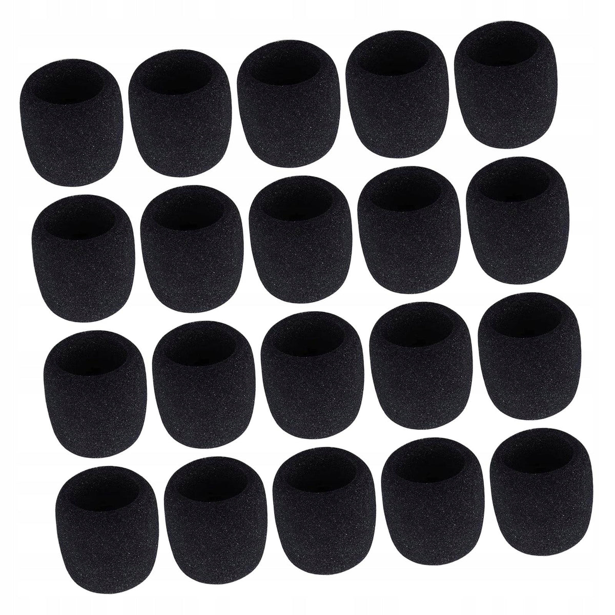 Microphone Covers Lightweight Thickened Protection Windscreens Black 20PCS