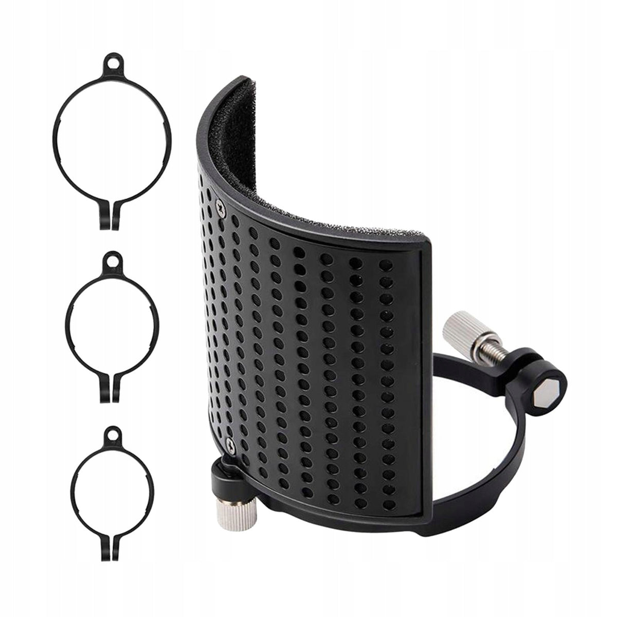 Microphone Filter with 3pcs Adapter Ring Microphone Windscreen Cover