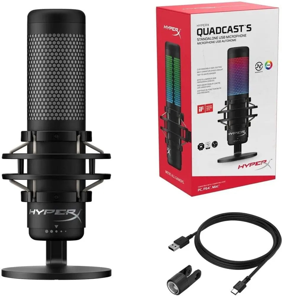 Microphone HyperX Quadcast S suspension anti-shock LED backlight Packaging status original