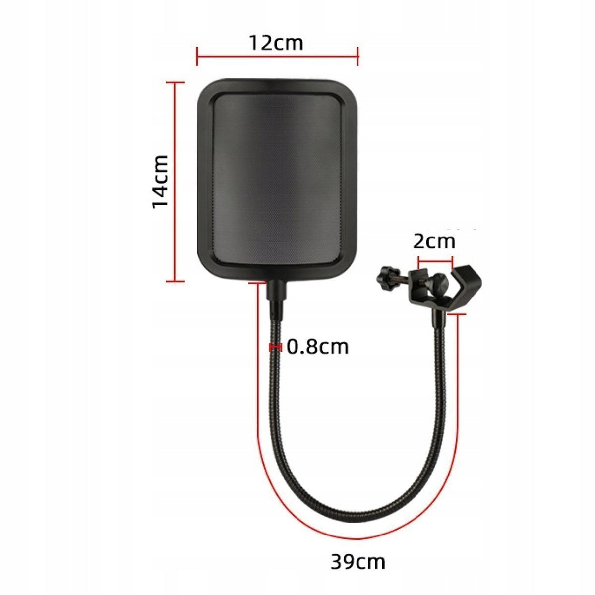 Microphone Pops Filter Microphone Wind Screen Portable with Flexible Packaging status original
