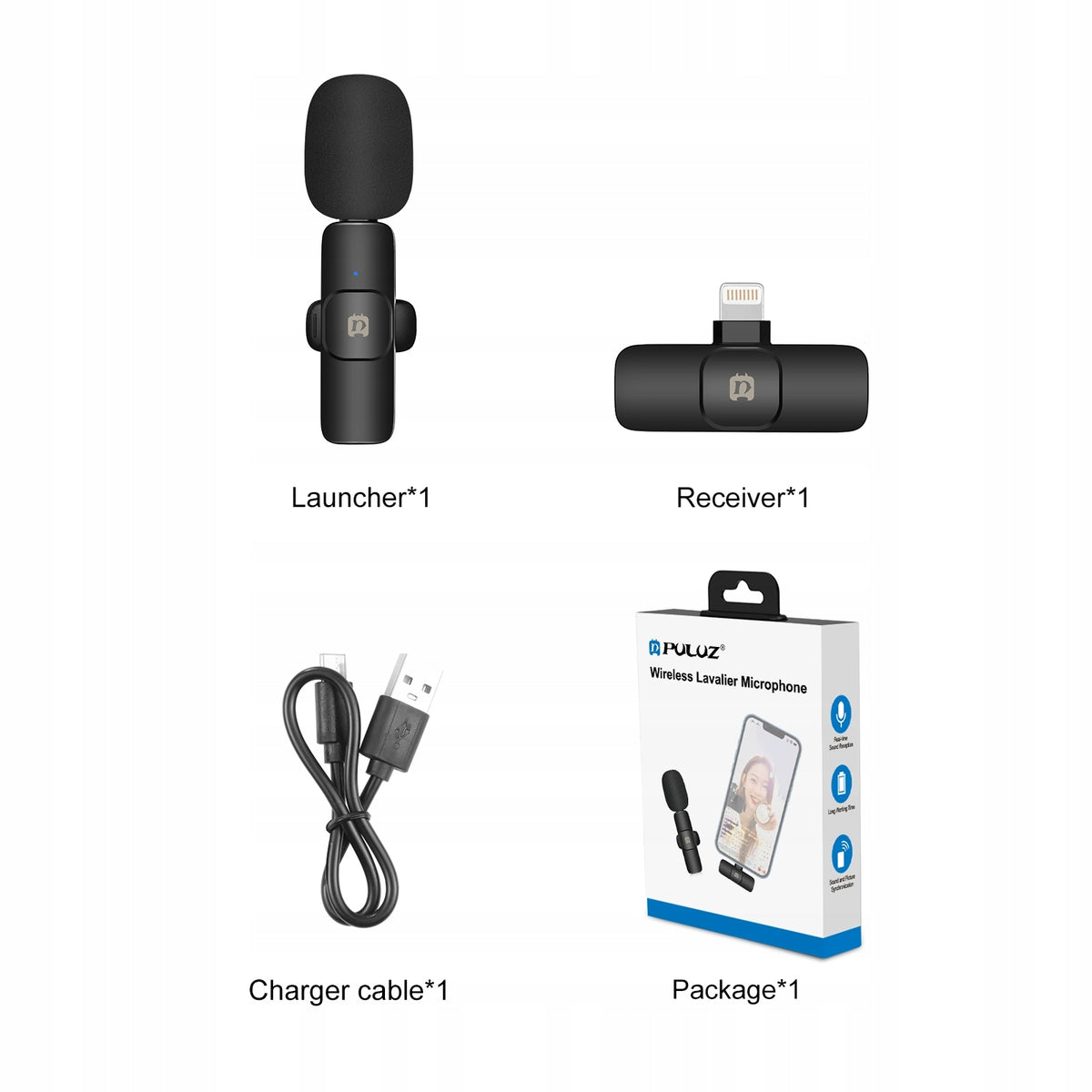 Microphone Puluz Wireless Microphone for iOS Packaging status original