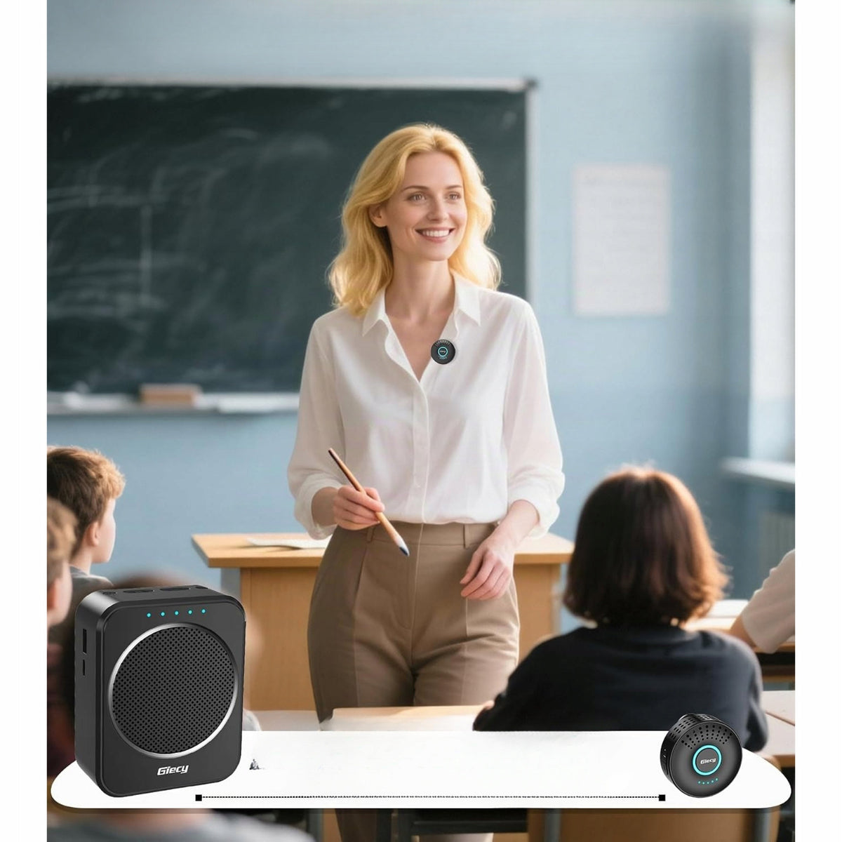 Microphone Wireless Speaker Portable Sound System DSP 2800mAh Brand Giecy