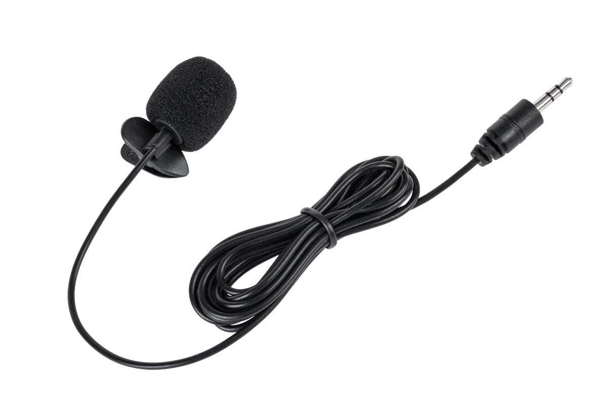 Microphone with clip on cable mini jack 3,5mm 2m