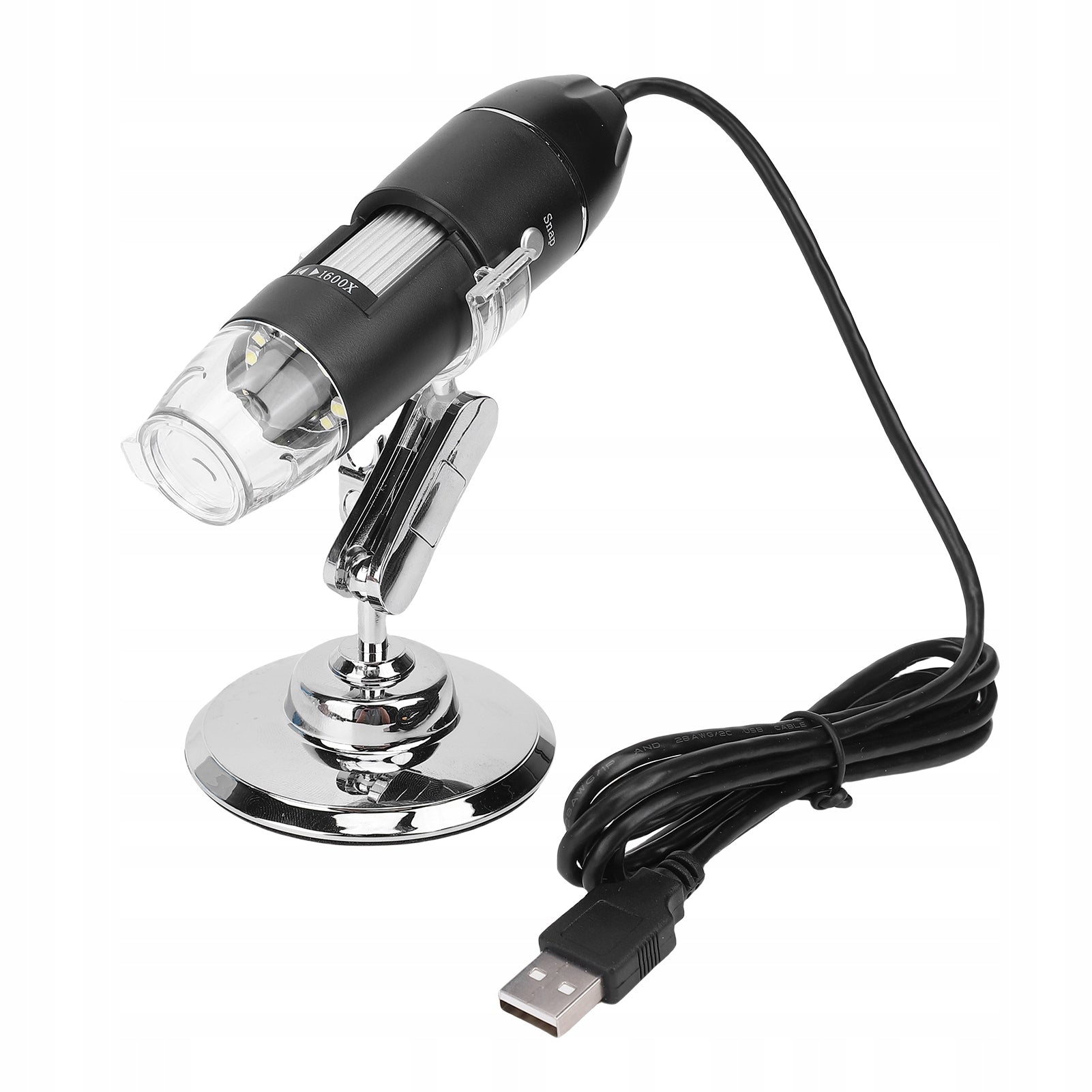 Microscope 1600X 3 in 1 HD Interface 4 Brightness Levels Light P5 Brand no brand