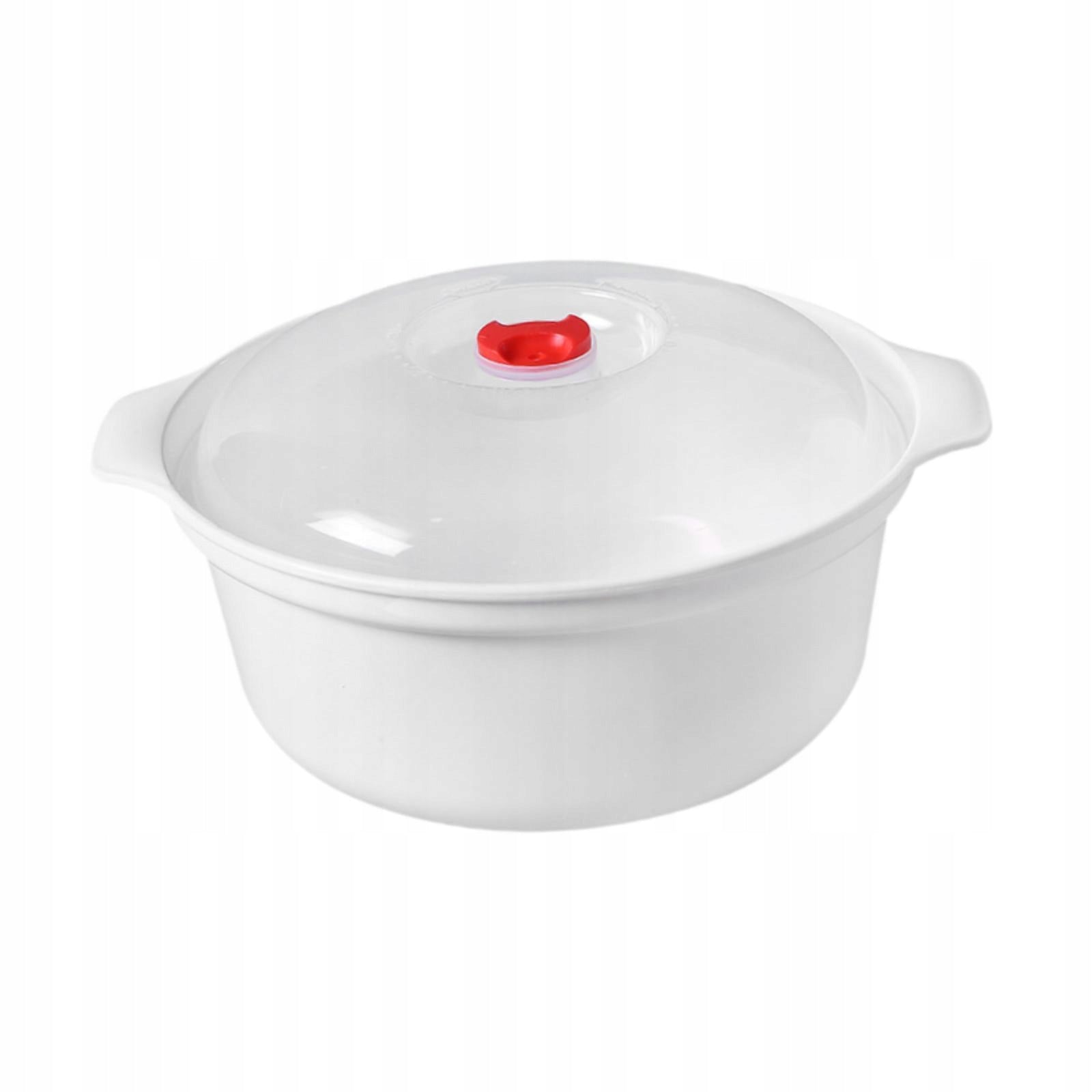 Microwave Bowl with Lid Serving Soup Hot Food with Handle 22x10cm