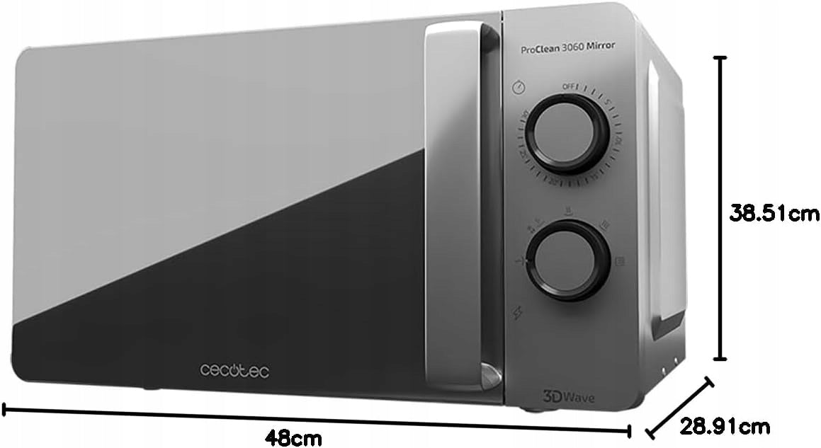 Microwave Cecotec ProClean 3060 Mirror 20L 700W Silver Model 3110