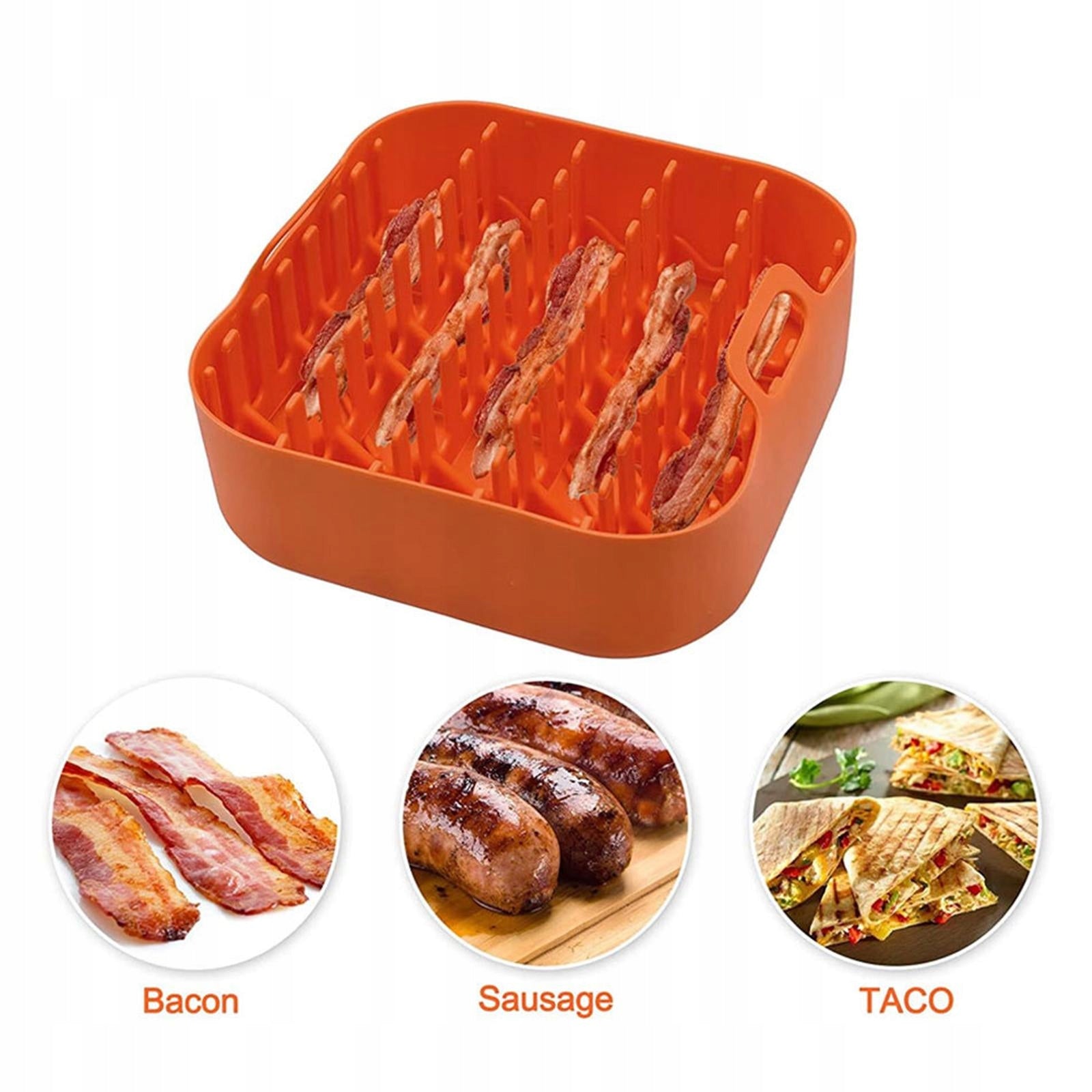 Microwave Cooker Silicone Cooking Accessory Reusable Bacon Rack and Tray Brand no brand
