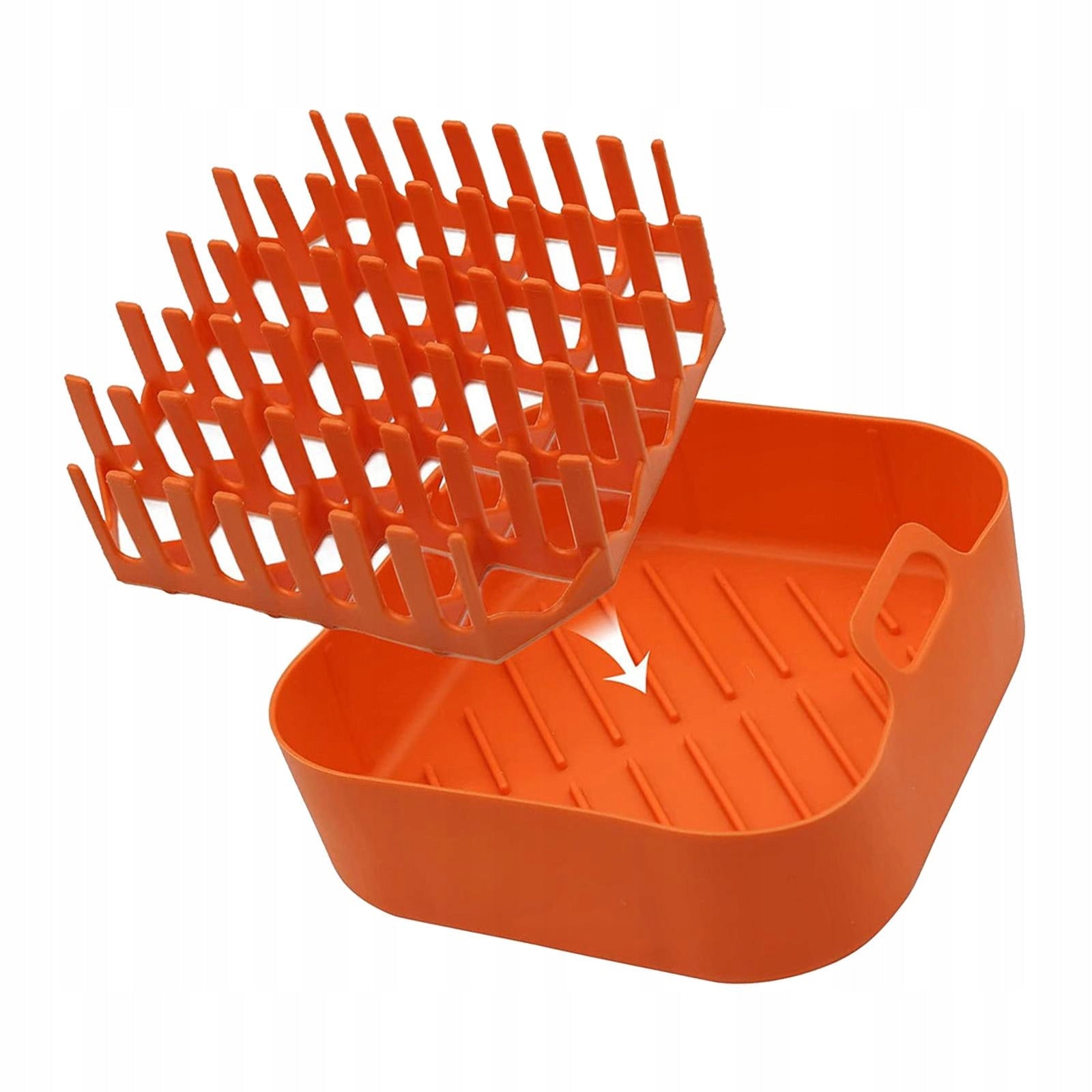 Microwave Cooker Silicone Nonstick for Beef Meat Burger Bacon Rack and Tray Packaging status original