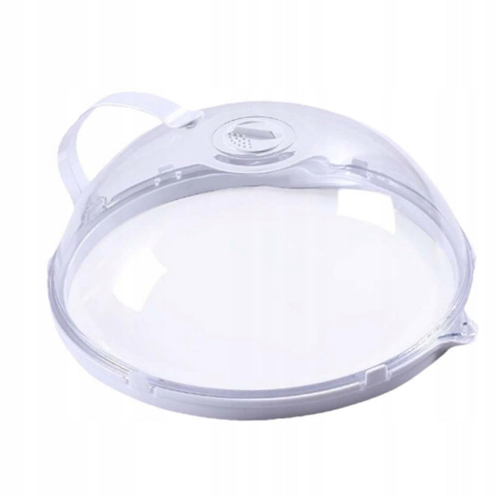 Microwave Cover Splatter Food Plate Lid Steam Vents Plastic with tray