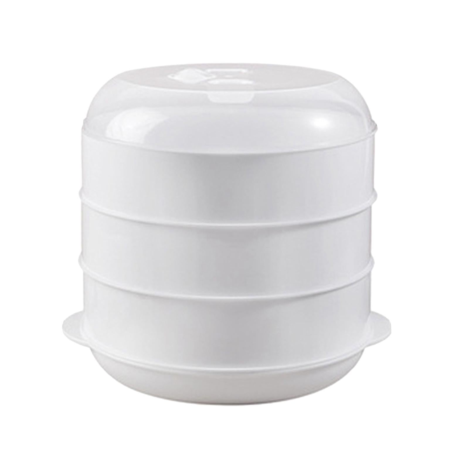 Microwave Food Steamer Cooking Cookware with Lid Cooker three layer Brand no brand