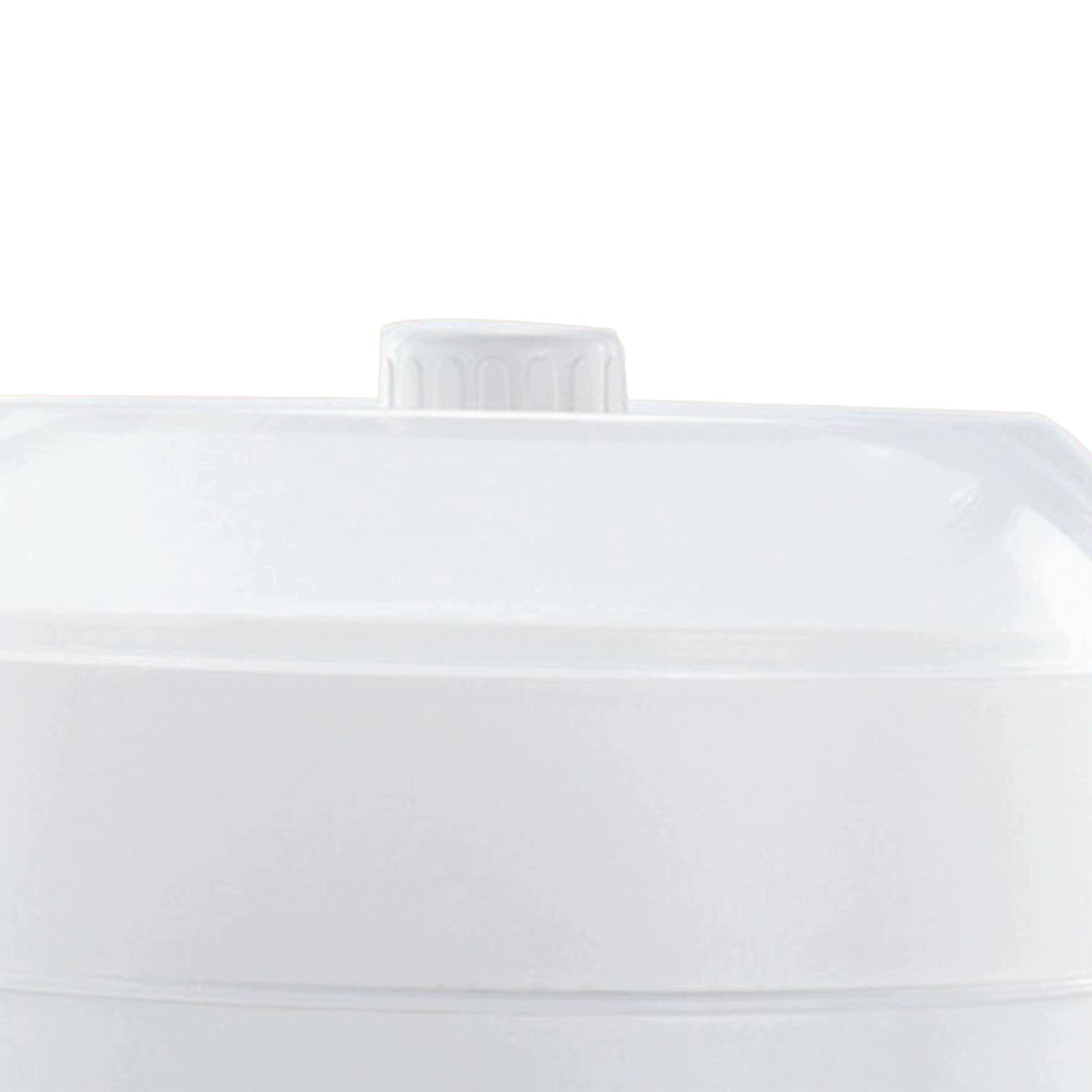Microwave Food Steamer Stackable Kitchen Steaming white double layer Packaging status original