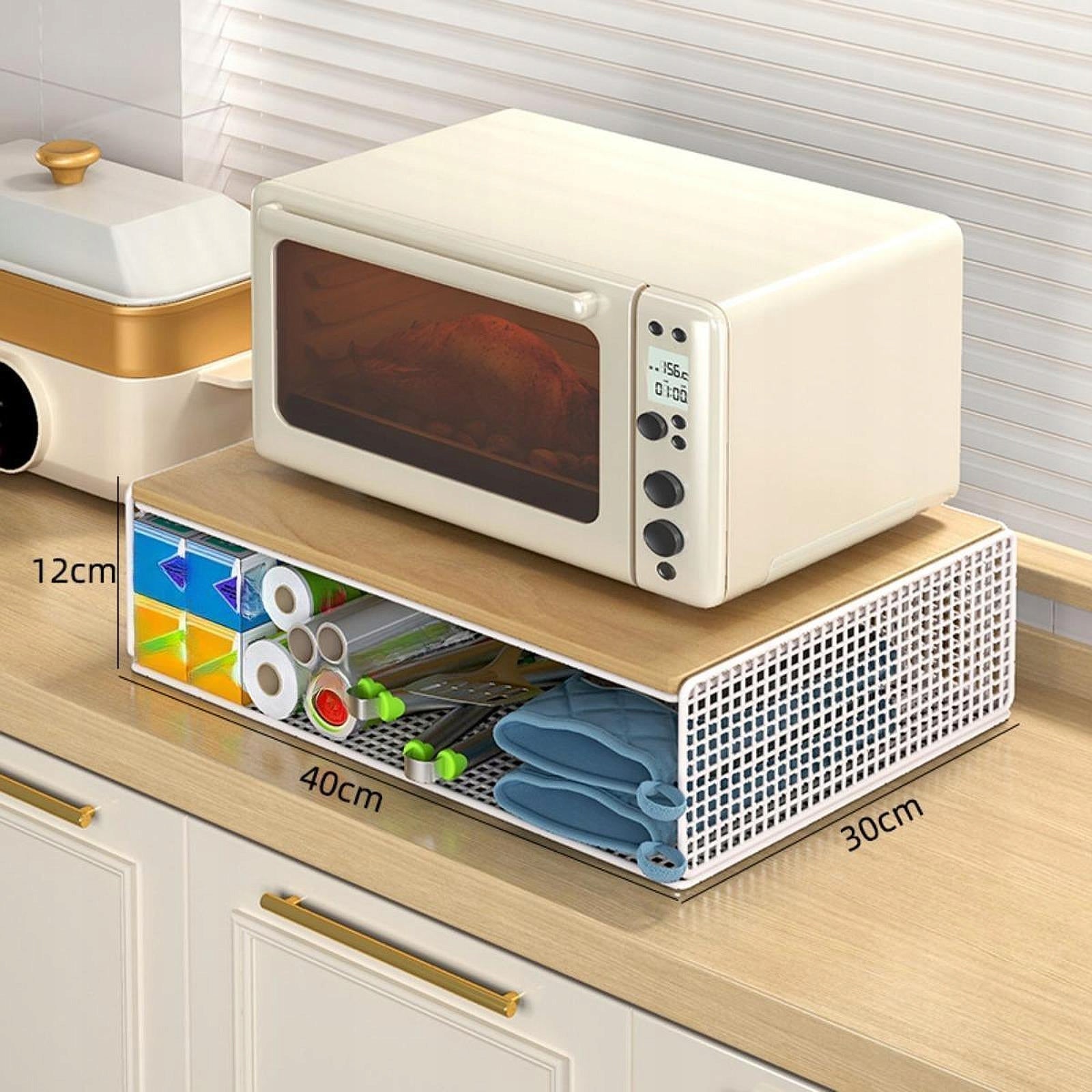 Microwave Oven Rack Pots and Pans Spice Utensils Storage Microwave Stand M Brand no brand
