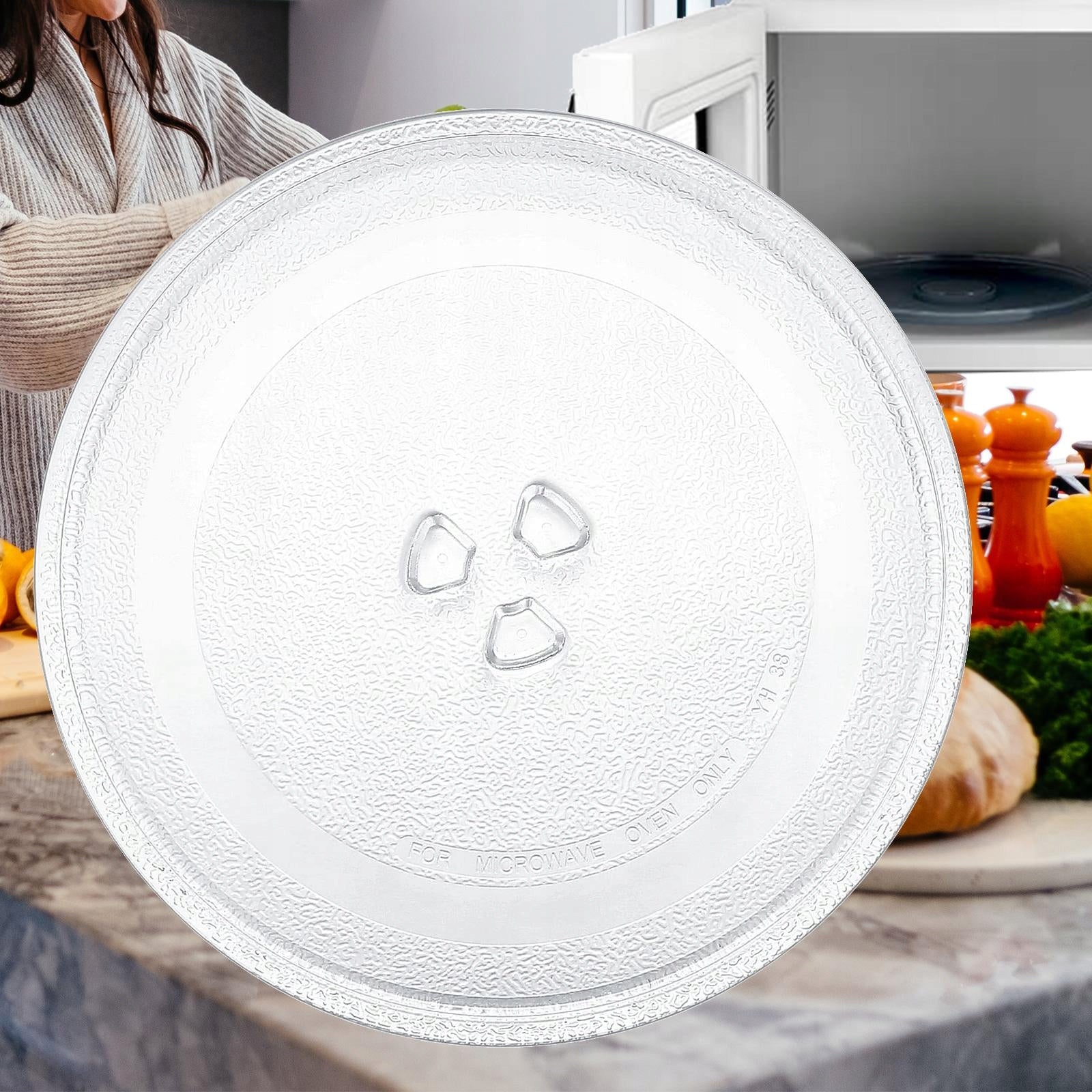 Microwave Plate Glass Turntable Replacement 9.6Inches Accessories Durable Brand no brand