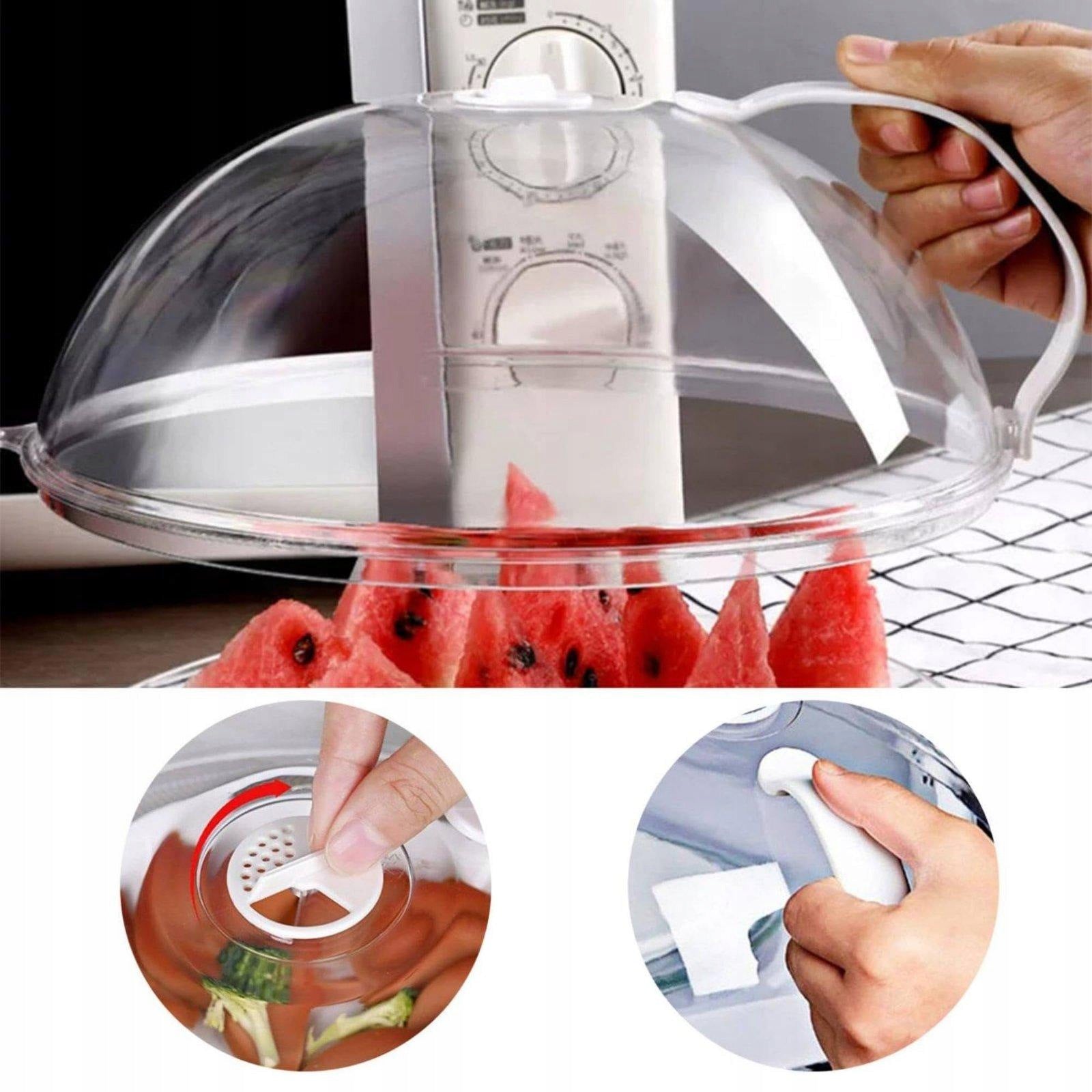 Microwave Splash Cover 26x10cm Upgraded PC W Drain Brand no brand