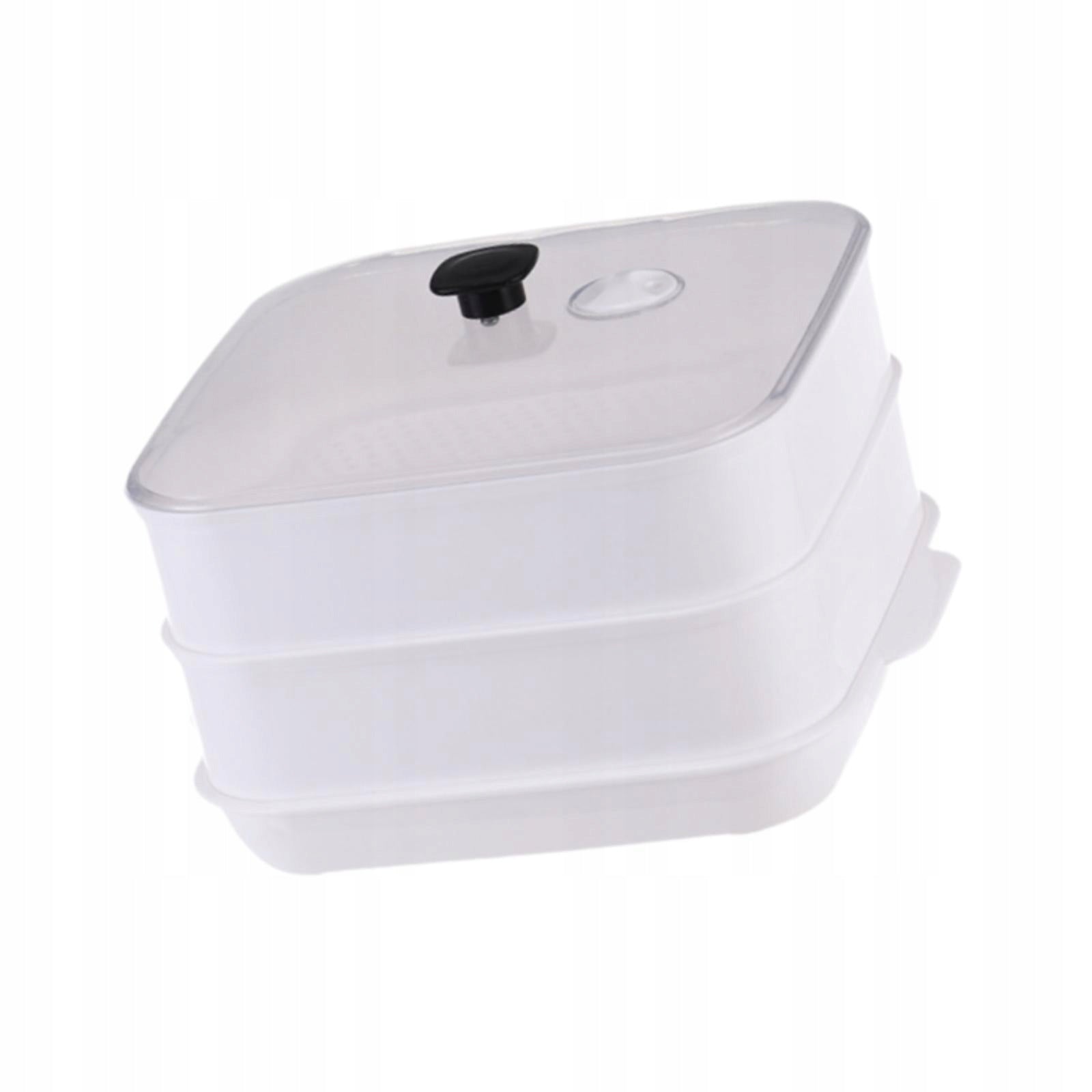Microwave Steamer Cooking Pot Cookware Easy Clean Large Double Layer Brand no brand